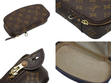 画像をギャラリービューアに読み込む, 極美品 LOUIS VUITTON ルイヴィトン ポッシュ モンテカルロ M47352 ジュエリーケース PVC ブラウン ゴールド金具 中古 4b009170