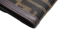 Load image into Gallery viewer, 極美品 FENDI フェンディ 二つ折り財布 ズッカ コンパクトウォレット イタリア製 キャンバス レザー ブラウン 中古 4b009182