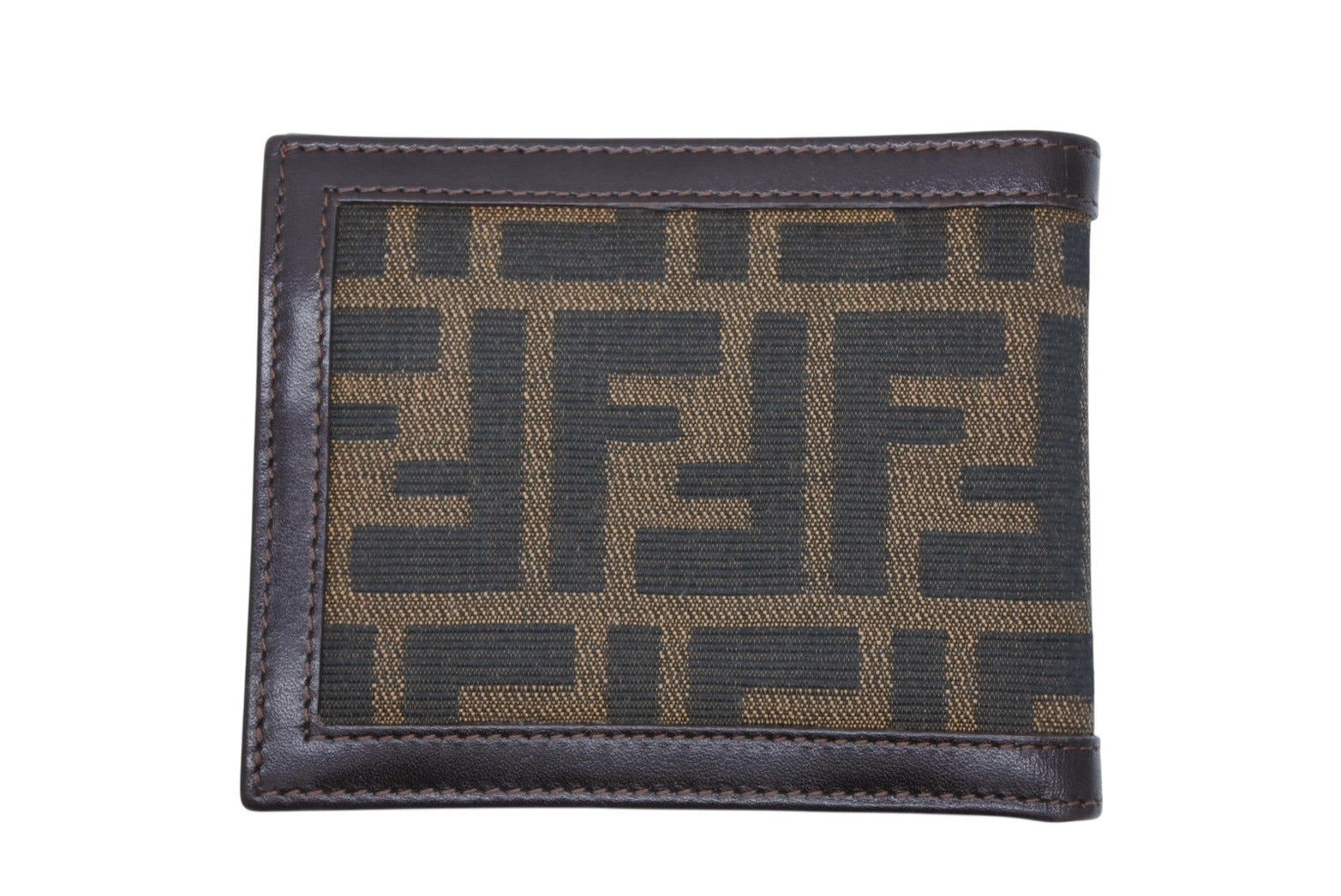 極美品 FENDI フェンディ ズッカ柄 二つ折り財布 コンパクトウォレット