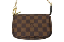 画像をギャラリービューアに読み込む, 極美品 LOUIS VUITTON ルイヴィトン ダミエ ミニ ポシェット アクセソワール ポーチ N58009 ブラウン ゴールド金具 中古 4b009193