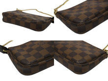 画像をギャラリービューアに読み込む, 極美品 LOUIS VUITTON ルイヴィトン ダミエ ミニ ポシェット アクセソワール ポーチ N58009 ブラウン ゴールド金具 中古 4b009193