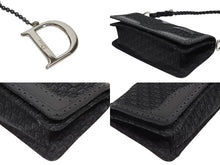 Load image into Gallery viewer, CHRISTIAN DIOR クリスチャンディオール トロッター柄 ワンショルダーバッグ キャンバス レザー ブラック シルバー金具 美品 中古 4b009203