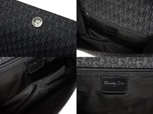 Load image into Gallery viewer, CHRISTIAN DIOR クリスチャンディオール トロッター柄 ワンショルダーバッグ キャンバス レザー ブラック シルバー金具 美品 中古 4b009203