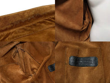 Load image into Gallery viewer, CHROME HEARTS クロムハーツ スウェード 長袖シャツ クロスボールボタン フレアニー ブラウン シルバー925 美品 中古 4b009209