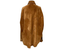 Load image into Gallery viewer, CHROME HEARTS クロムハーツ スウェード 長袖シャツ クロスボールボタン フレアニー ブラウン シルバー925 美品 中古 4b009209