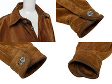 Load image into Gallery viewer, CHROME HEARTS クロムハーツ スウェード 長袖シャツ クロスボールボタン フレアニー ブラウン シルバー925 美品 中古 4b009209