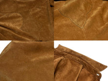 Load image into Gallery viewer, CHROME HEARTS クロムハーツ スウェード 長袖シャツ クロスボールボタン フレアニー ブラウン シルバー925 美品 中古 4b009209