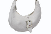 Load image into Gallery viewer, Christian Dior クリスチャンディオール ハーフムーン ワンショルダーバッグ 13-BM-0015 カナージュ ガリアーノ期 美品 中古 4b009212