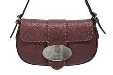 Load image into Gallery viewer, 極美品 FENDI フェンディ CELERIA セレリア ワンショルダーバッグ 8BR430 ホーボー レザー メタリックボルドー シルバー金具 中古 4b009218