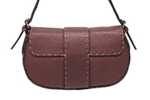 Load image into Gallery viewer, 極美品 FENDI フェンディ CELERIA セレリア ワンショルダーバッグ 8BR430 ホーボー レザー メタリックボルドー シルバー金具 中古 4b009218