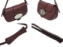 Load image into Gallery viewer, 極美品 FENDI フェンディ CELERIA セレリア ワンショルダーバッグ 8BR430 ホーボー レザー メタリックボルドー シルバー金具 中古 4b009218