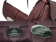 Load image into Gallery viewer, 極美品 FENDI フェンディ CELERIA セレリア ワンショルダーバッグ 8BR430 ホーボー レザー メタリックボルドー シルバー金具 中古 4b009218