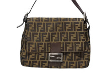 Load image into Gallery viewer, FENDI フェンディ ズッカ柄 マンマバケット ワンショルダーバッグ 26325 キャンバス レザー ブラウン シルバー金具 中古 4b009219