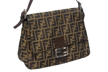 Load image into Gallery viewer, FENDI フェンディ ズッカ柄 マンマバケット ワンショルダーバッグ 26325 キャンバス レザー ブラウン シルバー金具 中古 4b009219