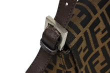 Load image into Gallery viewer, FENDI フェンディ ズッカ柄 マンマバケット ワンショルダーバッグ 26325 キャンバス レザー ブラウン シルバー金具 中古 4b009219