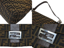 Load image into Gallery viewer, FENDI フェンディ ズッカ柄 マンマバケット ワンショルダーバッグ 26325 キャンバス レザー ブラウン シルバー金具 中古 4b009219