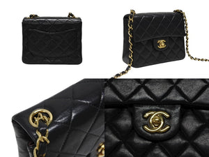 CHANEL シャネル ミニマトラッセ20 ショルダーバッグ 8番台 ブラック