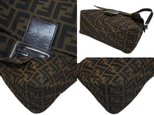 Load image into Gallery viewer, FENDI フェンディ マンマバケット ワンショルダーバッグ ズッカ柄 ブラウン キャンバス レザー シルバー金具 美品 中古 4b009230