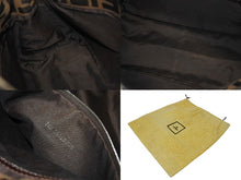 Load image into Gallery viewer, FENDI フェンディ マンマバケット ショルダーバッグ ズッカ柄 コットンキャンバス レザー ブラウン シルバー金具 美品 中古 4b009231