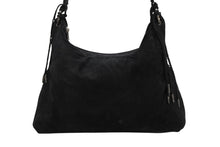 Load image into Gallery viewer, CHROME HEARTS クロムハーツ ショルダーバッグ ヌバック フィリグリークロス クロスボール CHクロスパッチ ブラック 美品 中古 4b009255