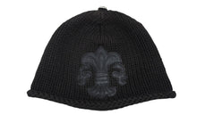 Load image into Gallery viewer, CHROME HEARTS クロムハーツ BEANIE CASH BS FLARE BSフレアパッチ ビーニー ニットキャップ コットン ブラック 美品 中古 4b009258
