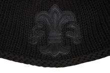 Load image into Gallery viewer, CHROME HEARTS クロムハーツ BEANIE CASH BS FLARE BSフレアパッチ ビーニー ニットキャップ コットン ブラック 美品 中古 4b009258