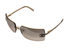 画像をギャラリービューアに読み込む, CHANEL シャネル リムレス サングラス アイウェア 4092-B c.102/8Z サイズ62□15 120 ココマーク ラインストーン 美品 中古 4b009270