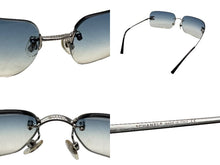 画像をギャラリービューアに読み込む, 極美品 CHANEL シャネル リムレス サングラス 4017-D c.124/55 サイズ62□17 120 ココマーク ラインストーン ブルー 中古 4b009273