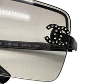 画像をギャラリービューアに読み込む, 極美品 CHANEL シャネル リムレス サングラス ラインストーン ココマーク 4104-B イタリア製 メタル ブラック サイズ62□15 120 中古 4b009291