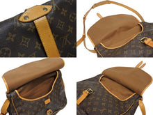 画像をギャラリービューアに読み込む, LOUIS VUITTON ルイヴィトン ソミュール35 ショルダーバッグ モノグラム M42254 PVC ヌメ革 ブラウン ゴールド金具 美品 中古 4b009330