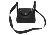 Load image into Gallery viewer, 新品未使用 HERMES エルメス ハンドバッグ リンディミニ カーキ シルバー金具 ヴォースイフト W刻印 中古 4b009364