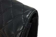 Load image into Gallery viewer, CHROME HEARTS クロムハーツ ディナーバッグ クラッチバッグ ラージクロス マトラッセ ラムスキン ブラック 中古 4b009367