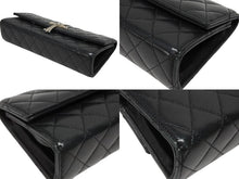 Load image into Gallery viewer, CHROME HEARTS クロムハーツ ディナーバッグ クラッチバッグ ラージクロス マトラッセ ラムスキン ブラック 中古 4b009367
