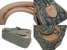 Load image into Gallery viewer, 極美品 Christian Dior クリスチャンディオール ダブルサドルバッグ ハンドバッグ PZ0901 トロッター柄 カーキ 中古 4b009371