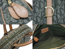 Load image into Gallery viewer, 極美品 Christian Dior クリスチャンディオール ダブルサドルバッグ ハンドバッグ PZ0901 トロッター柄 カーキ 中古 4b009371