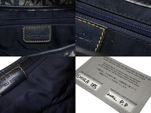 Load image into Gallery viewer, 極美品 Christian Dior クリスチャンディオール ワンショルダーバッグ サドルバッグ トロッター ガリアーノ期 キャンバス レザー ネイビー 中古 4b009373