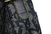 Load image into Gallery viewer, 極美品 Christian Dior クリスチャンディオール ワンショルダーバッグ サドルバッグ トロッター ガリアーノ期 キャンバス レザー ネイビー 中古 4b009373