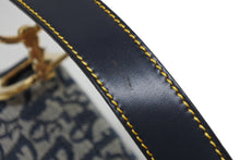 Load image into Gallery viewer, 極美品 Christian Dior クリスチャンディオール ワンショルダーバッグ サドルバッグ トロッター ガリアーノ期 キャンバス レザー ネイビー 中古 4b009373
