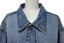 Load image into Gallery viewer, 極美品 CHROME HEARTS クロムハーツ デニムジャケット サイズXXL クロスボールボタン ダガージップ ブルー シルバー925 中古 4b009380