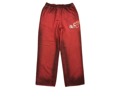新品未使用 SLOWBUCKS スローバックス スウェットパンツ サイズL レッド グラデーション 刺繍 中古 4b009453