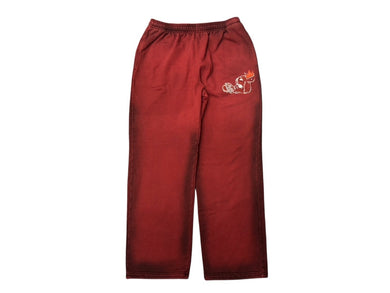 新品未使用 SLOW BUCKS スローバックス スウェットパンツ サイズXL レッド グラデーション 刺繍 中古 4b009458