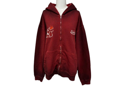 新品未使用 SLOWBUCKS スローバックス スウェットパンツ サイズXXL レッド グラデーション 刺繍 中古 4b009460