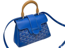 Load image into Gallery viewer, 極美品 GOYARD ゴヤール サイゴン ミニ ソフトバッグ 2WAY ハンドバッグ SAIGONMINTY09CL09P ブルー シルバー金具 中古 4b009476