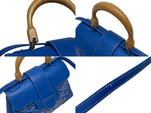 Load image into Gallery viewer, 極美品 GOYARD ゴヤール サイゴン ミニ ソフトバッグ 2WAY ハンドバッグ SAIGONMINTY09CL09P ブルー シルバー金具 中古 4b009476
