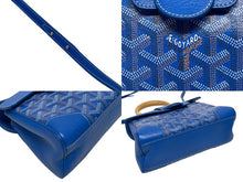 Load image into Gallery viewer, 極美品 GOYARD ゴヤール サイゴン ミニ ソフトバッグ 2WAY ハンドバッグ SAIGONMINTY09CL09P ブルー シルバー金具 中古 4b009476