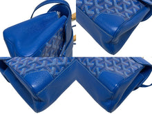 Load image into Gallery viewer, 極美品 GOYARD ゴヤール サイゴン ミニ ソフトバッグ 2WAY ハンドバッグ SAIGONMINTY09CL09P ブルー シルバー金具 中古 4b009476