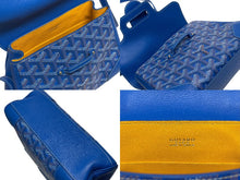 Load image into Gallery viewer, 極美品 GOYARD ゴヤール サイゴン ミニ ソフトバッグ 2WAY ハンドバッグ SAIGONMINTY09CL09P ブルー シルバー金具 中古 4b009476
