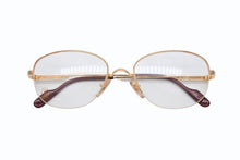 画像をギャラリービューアに読み込む, 極美品 CARTIER カルティエ サングラス メガネ サイズ53□18 135 ボルドー クリア ゴールド シルバー メタル GP 中古 4b009479