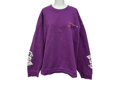 CHROME HEARTS × MATTY BOY クロムハーツ×マッティボーイ グラフィック オーバーサイズ クルーネック スウェット パープル サイズ XXL 中古 美品 009511