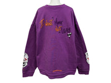 画像をギャラリービューアに読み込む, CHROME HEARTS × MATTY BOY クロムハーツ×マッティボーイ グラフィック オーバーサイズ クルーネック スウェット パープル サイズ XXL 中古 美品 009511